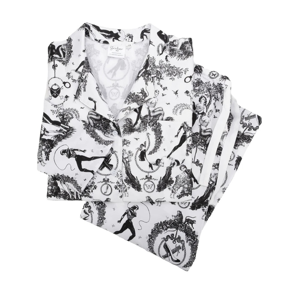 Sin in Linen Pajama Set Fetish alFresco